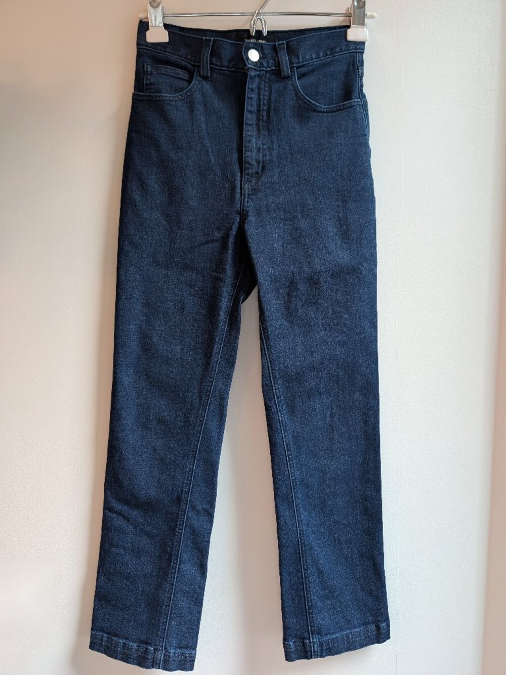 Rachel Comey Super High Rise Stretch Straight Leg Jeans Dark Blue Size 0